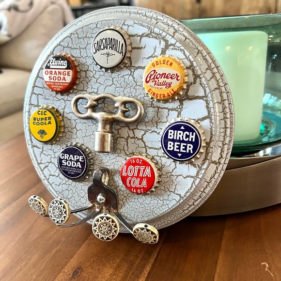 Bottle Cap Wall Art with Hooks - Picture 5 of 7